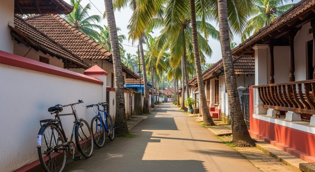 Small roads in Marari suitable for cycling